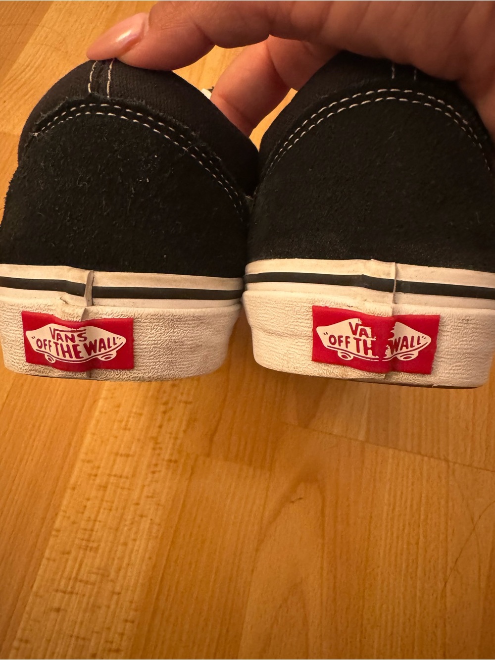 Vans Old School Black and White Velcro Skate Sneakers Men’s 9 Women’s 10.5 - Picture 6 of 8